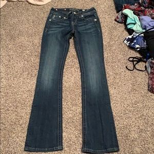 Dark Wash Butt Detail Bootcut Jeans Miss Me